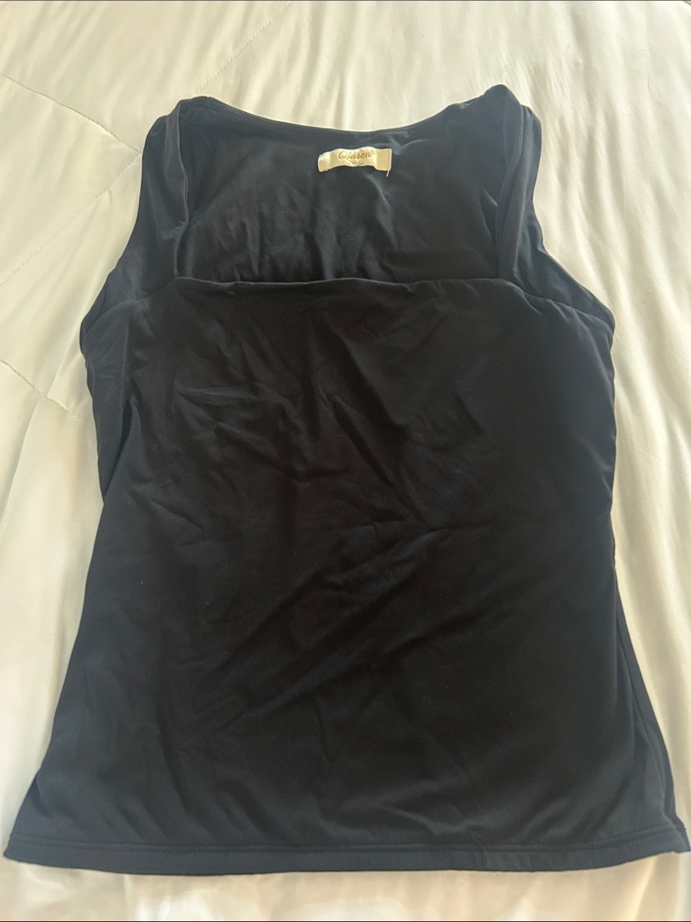 Black Square-Neck Tank Top — Classic Everyday Staple
